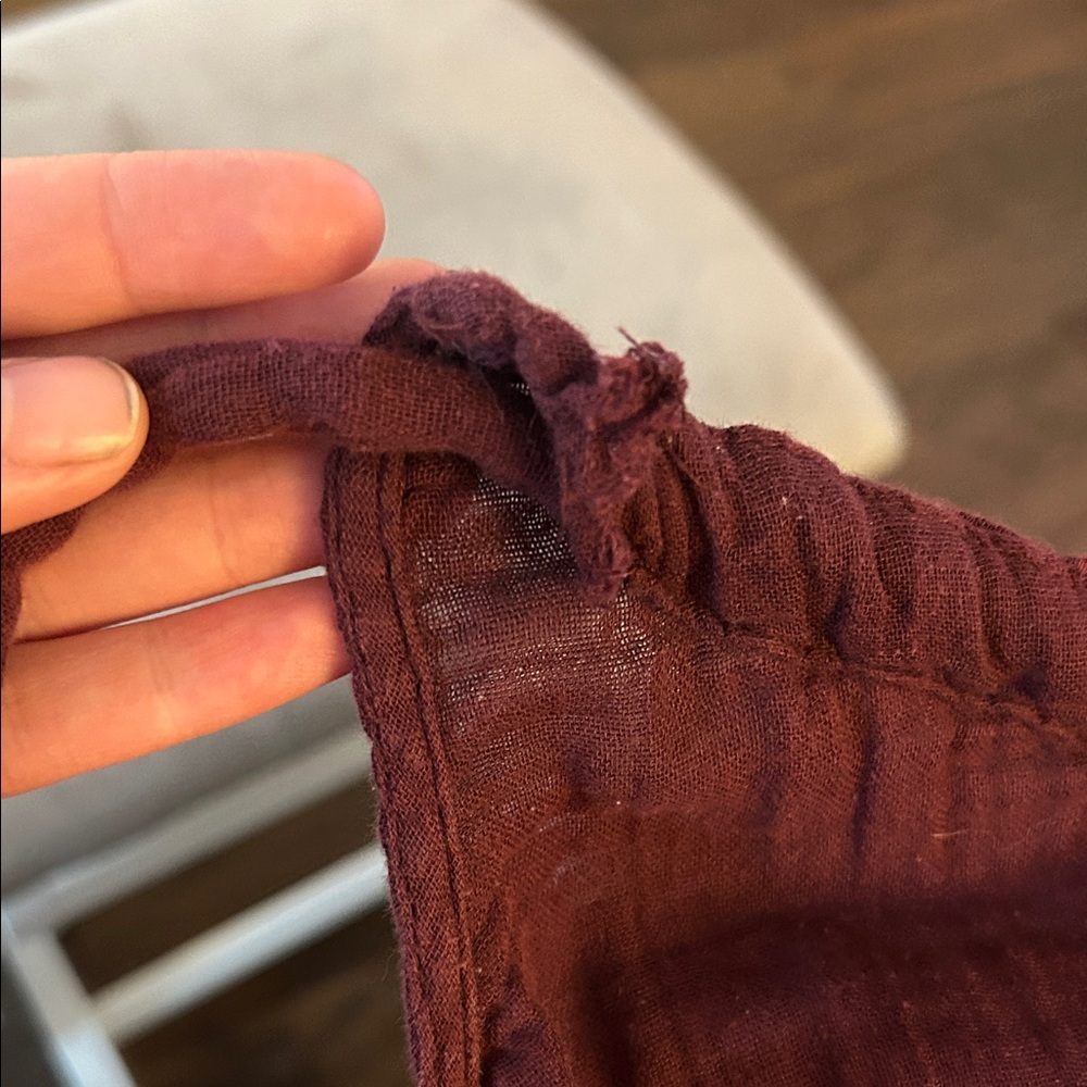 Free People Deep Red Textured Jumpsuit - Picture 7 of 7